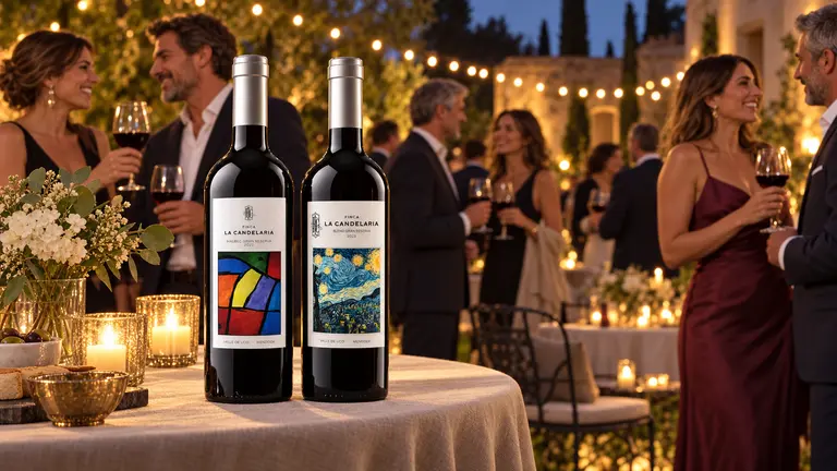 Escena ilustrativa de una celebración con los vinos Gran Reserva de Finca La Candelaria